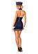 Эротический костюм стюардессы Obsessive Stewardess uniform M/L, blue, платье, пилотка, шарф, манжеты SO7730 фото 4