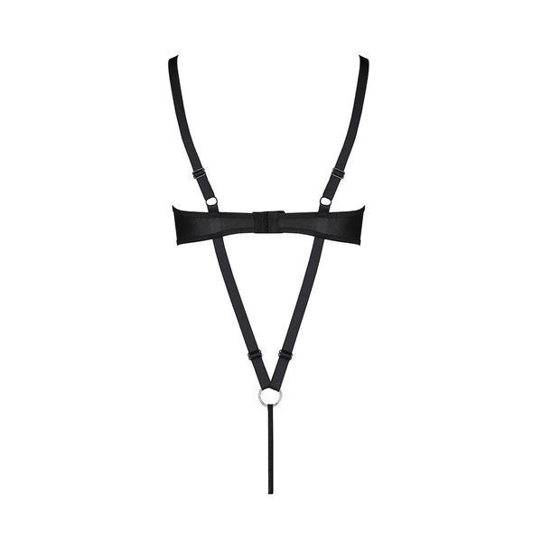Боди из экокожи Passion CELINE BODY L/XL, black, с доступом, открытый SO6403 фото