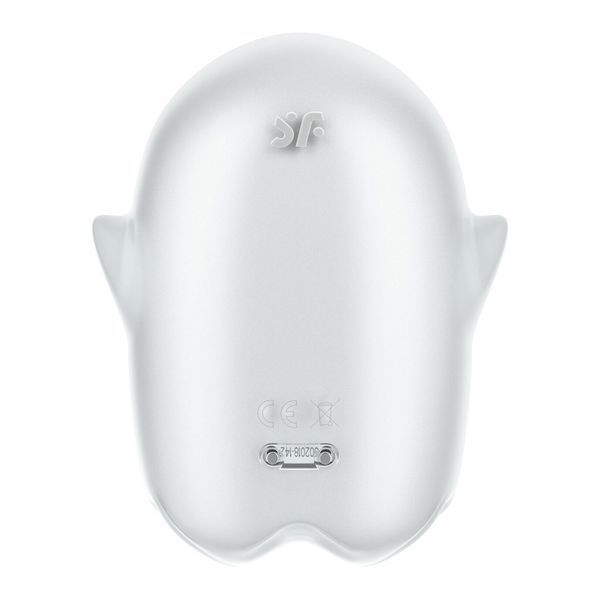 Вакуумний кліторальний стимулятор з вібрацією Satisfyer Glowing Ghost White, світиться в темряві SX0544 фото