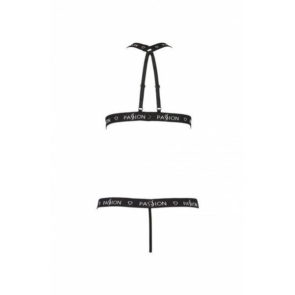 Полупрозрачное боди с вырезами Passion Exclusive Mirajane Body black L/XL, black PS26404 фото