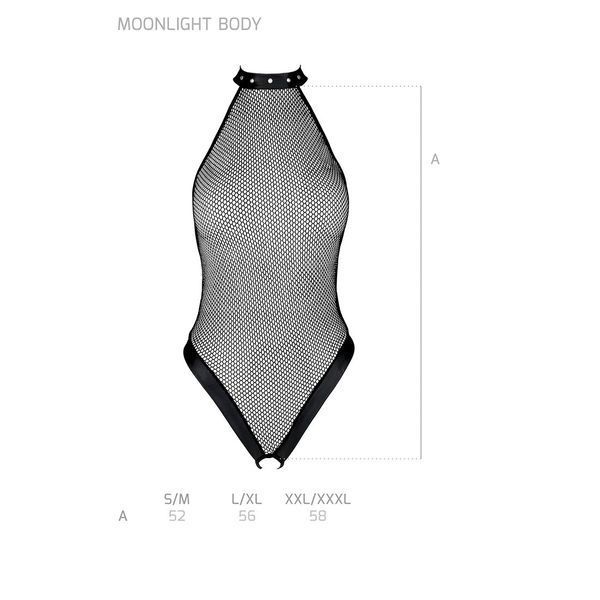 Боди-халтер с открытым доступом Passion MOONLIGHT BODY XXL/XXXL black SO8450 фото