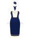 Эротический костюм стюардессы Obsessive Stewardess uniform M/L, blue, платье, пилотка, шарф, манжеты SO7730 фото 5
