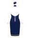 Эротический костюм стюардессы Obsessive Stewardess uniform M/L, blue, платье, пилотка, шарф, манжеты SO7730 фото 6