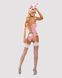 Эротический костюм зайки Obsessive Bunny suit 4 pcs costume pink L/XL, розовый, топ с подвязками SO7255 фото 4