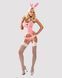 Эротический костюм зайки Obsessive Bunny suit 4 pcs costume pink L/XL, розовый, топ с подвязками SO7255 фото 3