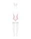 Эротический костюм зайки Obsessive Bunny suit 4 pcs costume pink L/XL, розовый, топ с подвязками SO7255 фото 6