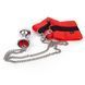 Наручники с металлической анальной пробкой Art of Sex Handcuffs with Metal Anal Plug size M Red SO6182 фото 2