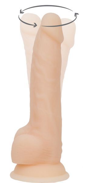 Фаллоимитатор с вибрацией и ротацией Naked ADDICTION James 8&Prime; Rotating & Vibrating Dong, пульт ДУ SO5587 фото