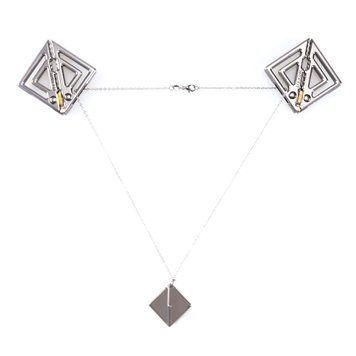 Зажимы для сосков с легкой подвеской LOCKINK Adjustable Nipple Clamps with Light&nbsp;Pendant - Grey SX0849 фото