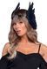 Пов&rsquo;язка на голову з крилами Leg Avenue Feather headband Black, пір&rsquo;я та натуральна шкіра SO7944 фото 1