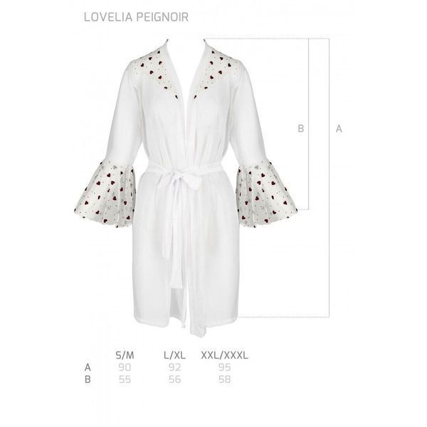 Воздушный пеньюар Passion LOVELIA PEIGNOIR XXL/XXXL, white SO4776 фото