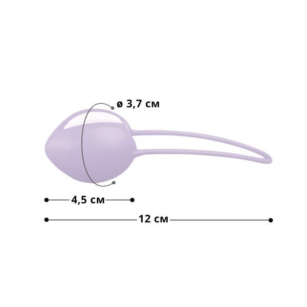 Вагінальна кулька Fun Factory SMARTBALL UNO, бузкова, одинарна, діаметр 3,6 см SX0957 фото