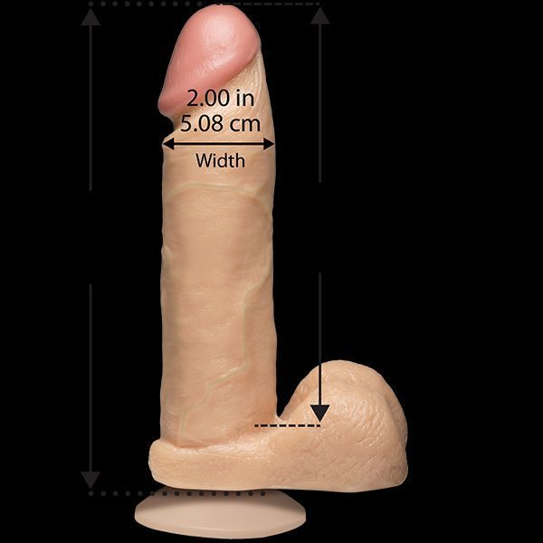 Фаллоимитатор Doc Johnson The Realistic Cock 8 inch White - PVC, Vack-U-Lock, диаметр 5,1см SO2789 фото