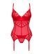 Комплект корсет и стринги Obsessive Ingridia corset & thong XS/S, красный SO9028 фото 3